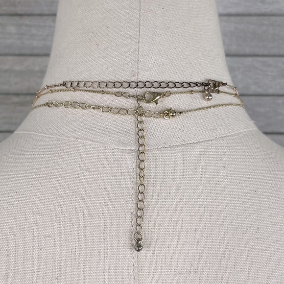 Necklace/Choker Set 3 Pieces Gold Tone-OS - Picture 3 of 3